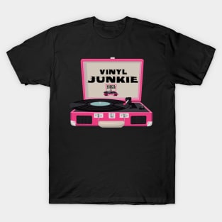 Vinyl Junkie Old School Record Player T-Shirt T-Shirt